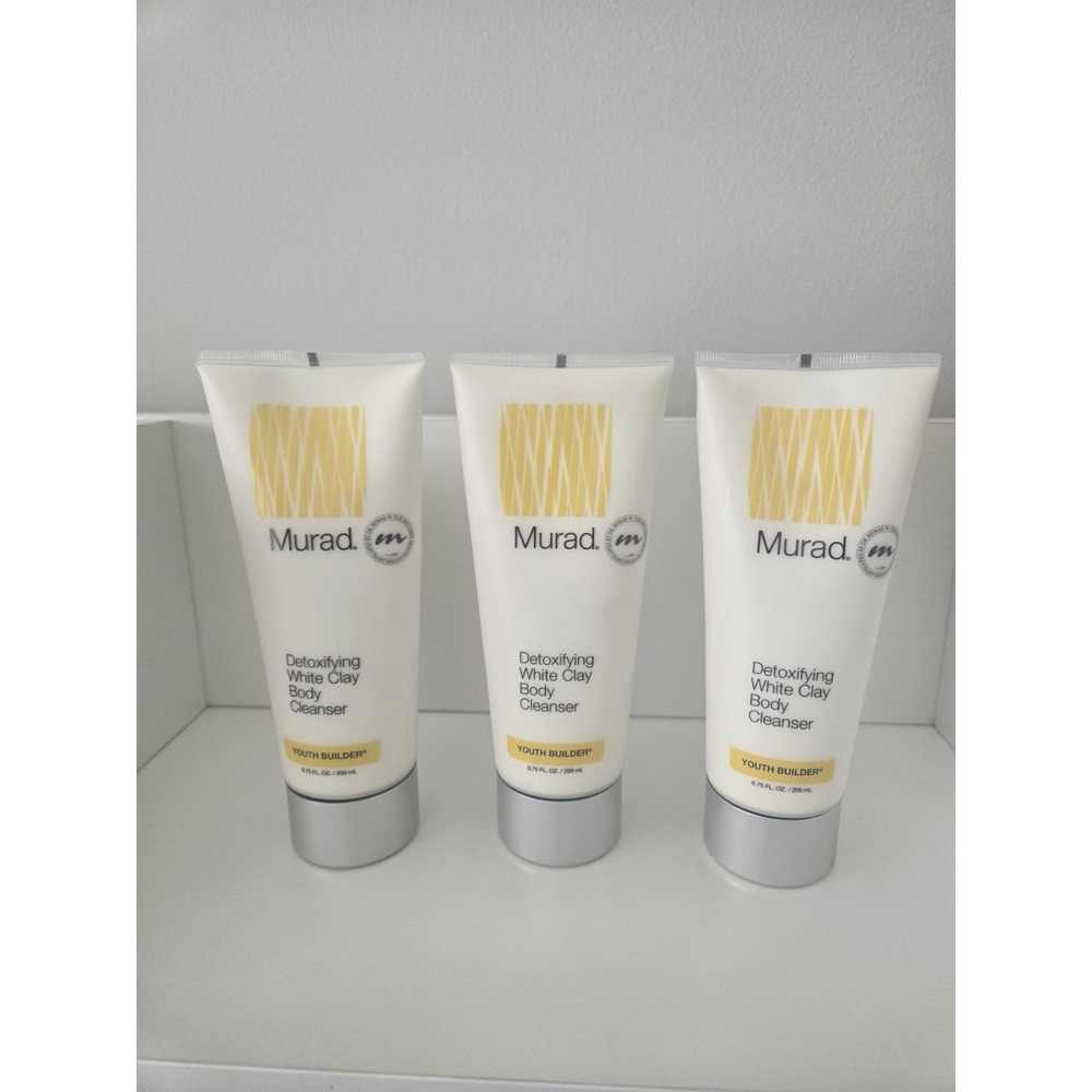 Murad Detoxifying White Clay Body Cleanser Youth Builder Line 6.75 Oz ea 3-Pack